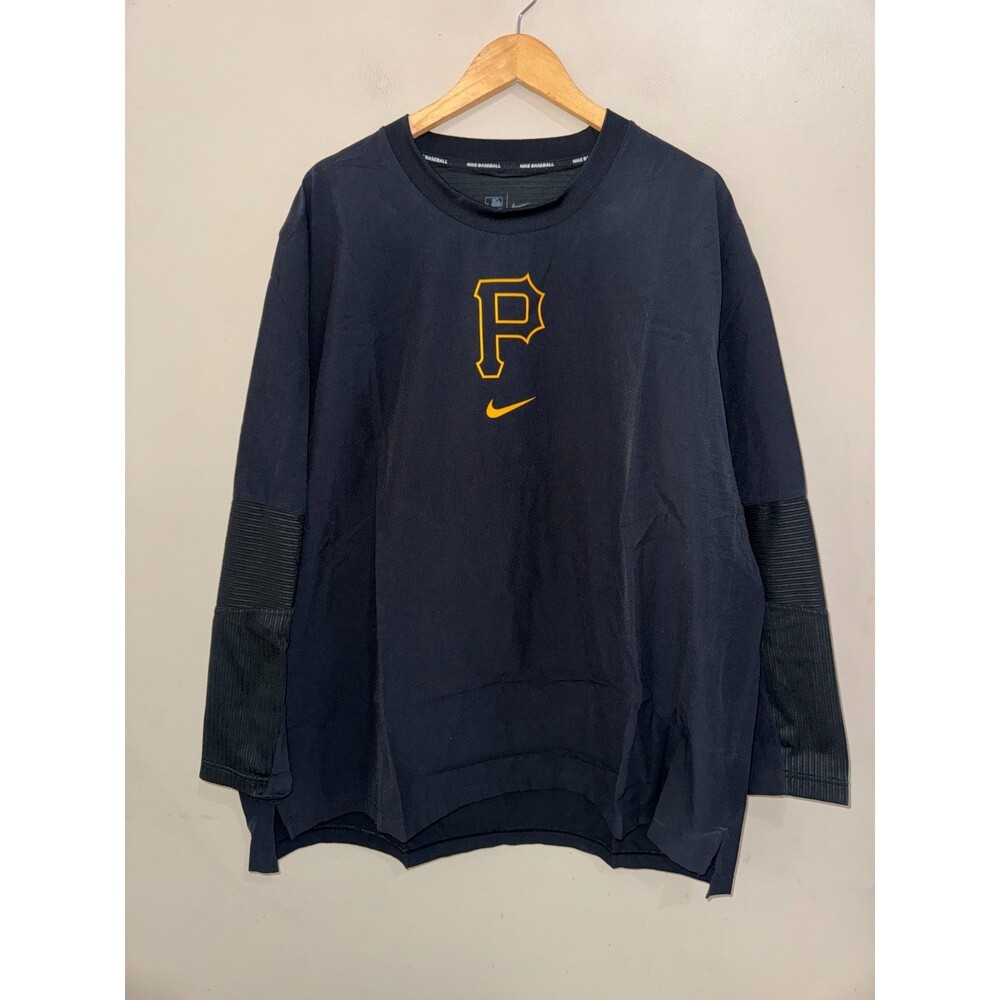 Men 2XL Nike MLB Pittsburgh Pirates Baseball Team Issued PE Lightweight Pullover
